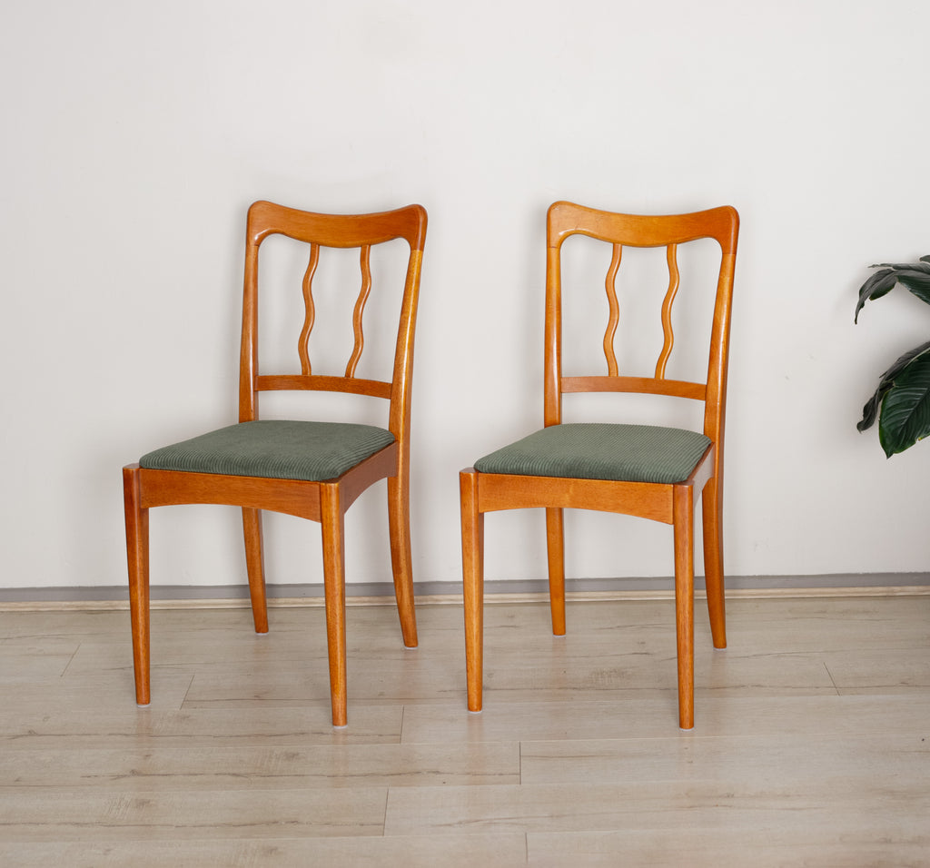 Mid Century Inspired Wavy Dining Chairs x6