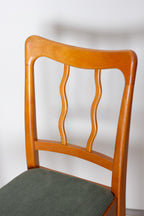 Mid Century Inspired Wavy Dining Chairs x6