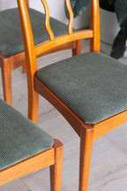 Mid Century Inspired Wavy Dining Chairs x6