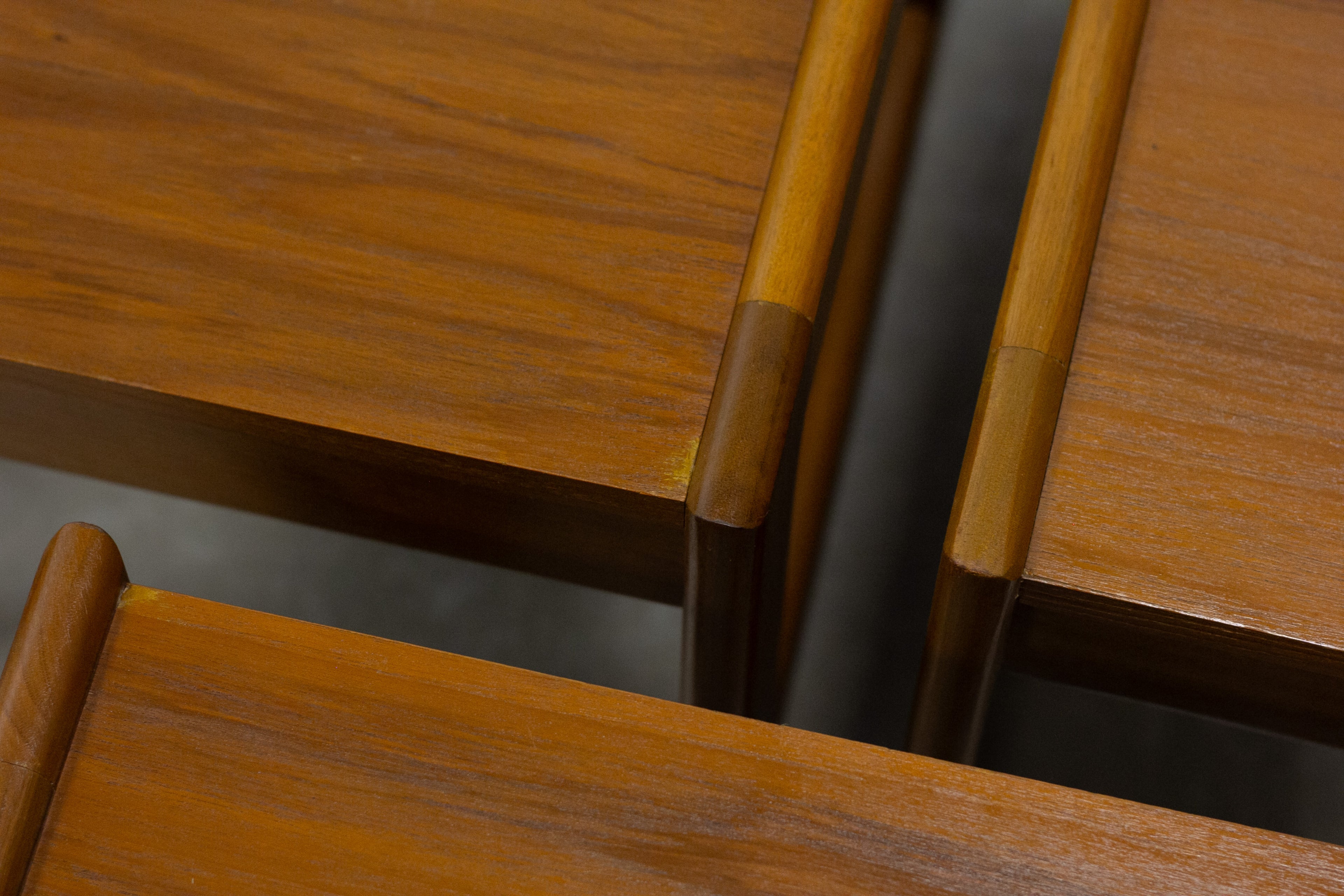 Alrob Mid Century Teak & Glass Nesting Coffee Tables