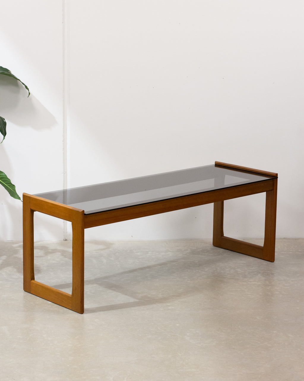 Alrob Mid Century Teak & Glass Nesting Coffee Tables