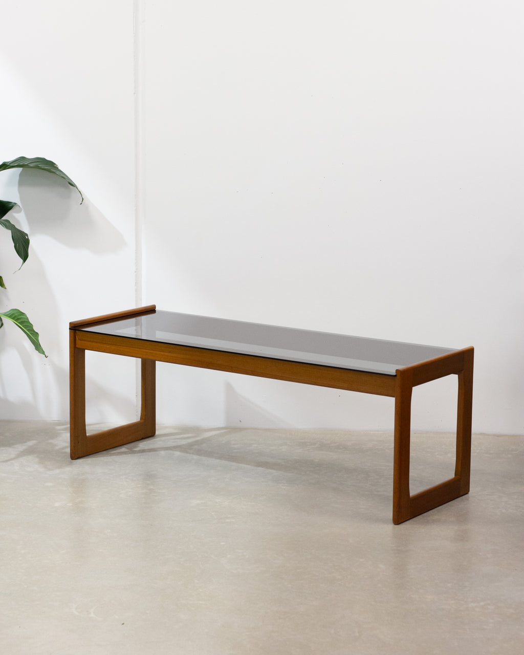 Alrob Mid Century Teak & Glass Nesting Coffee Tables