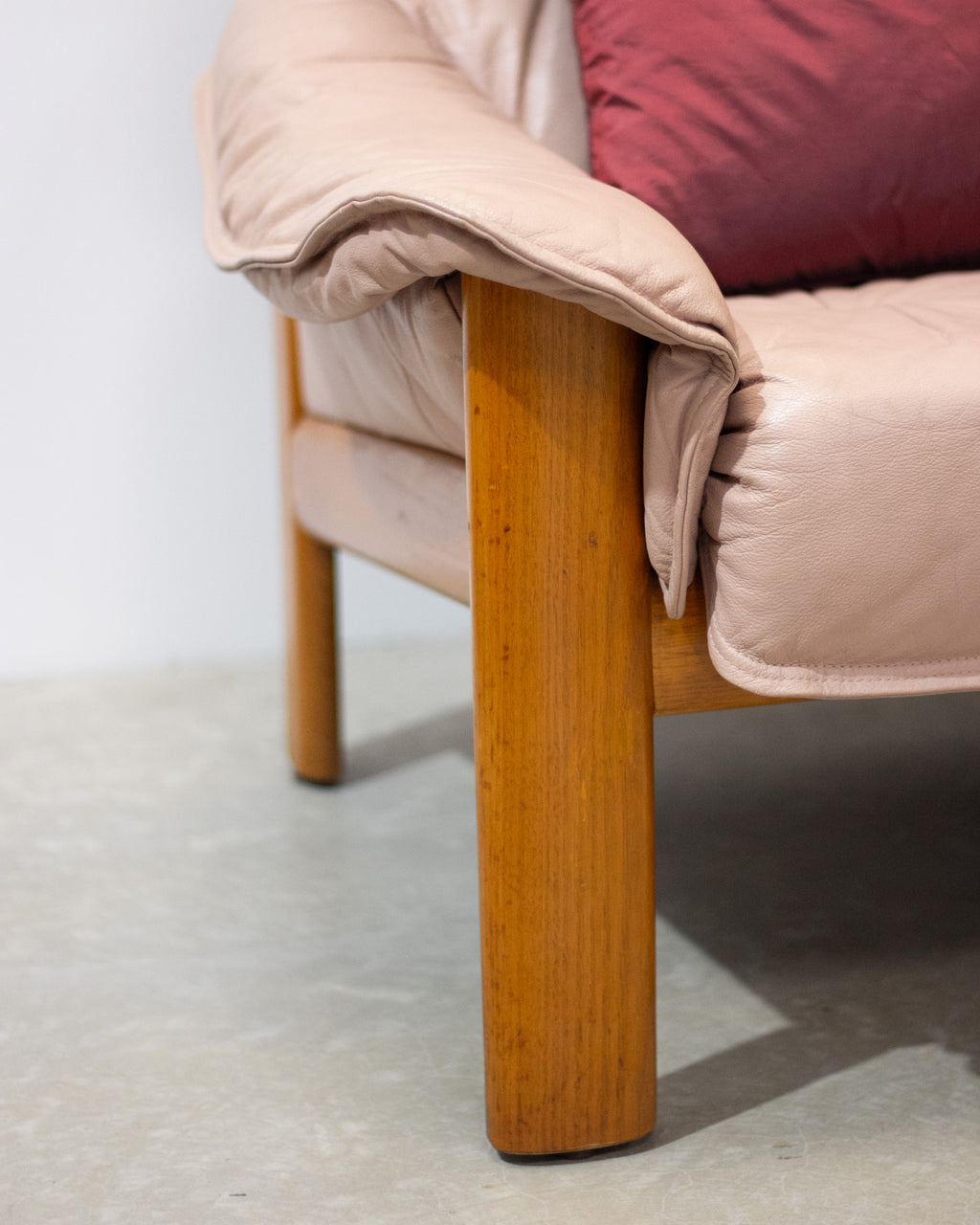 Mid Century Tessa 2 Seater Leather Lounge