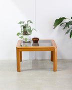 Teak Smoked Glass Coffee Table By Parker