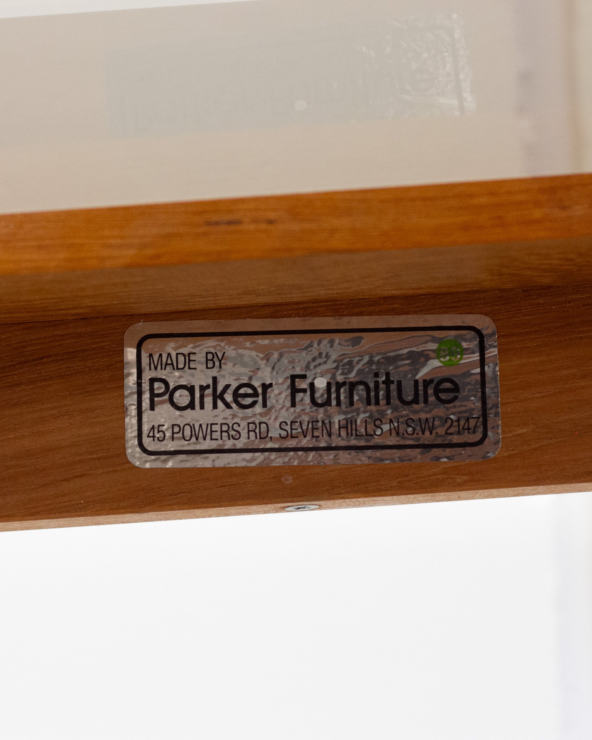 Teak Smoked Glass Coffee Table By Parker