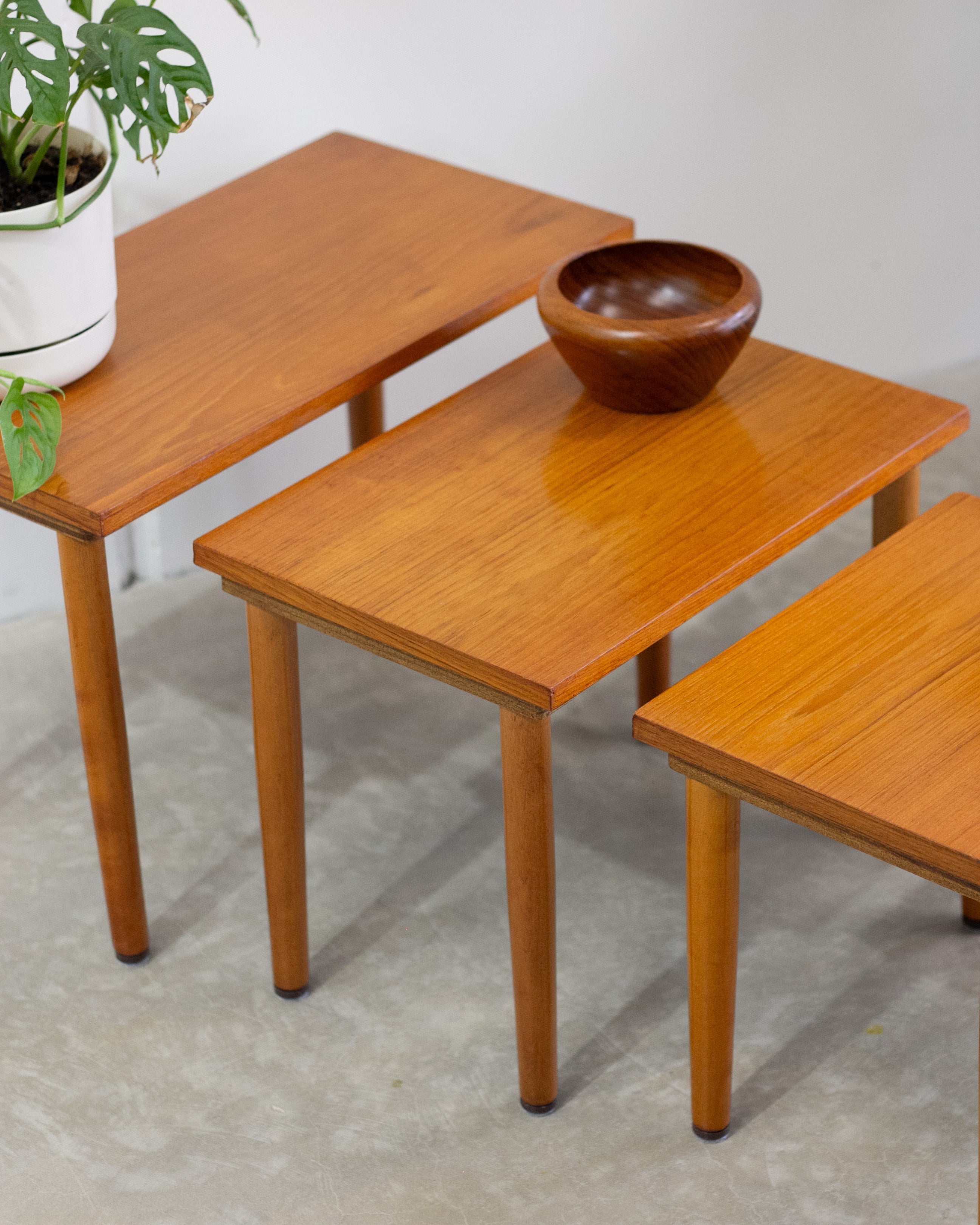 Teak Nesting Side Tables