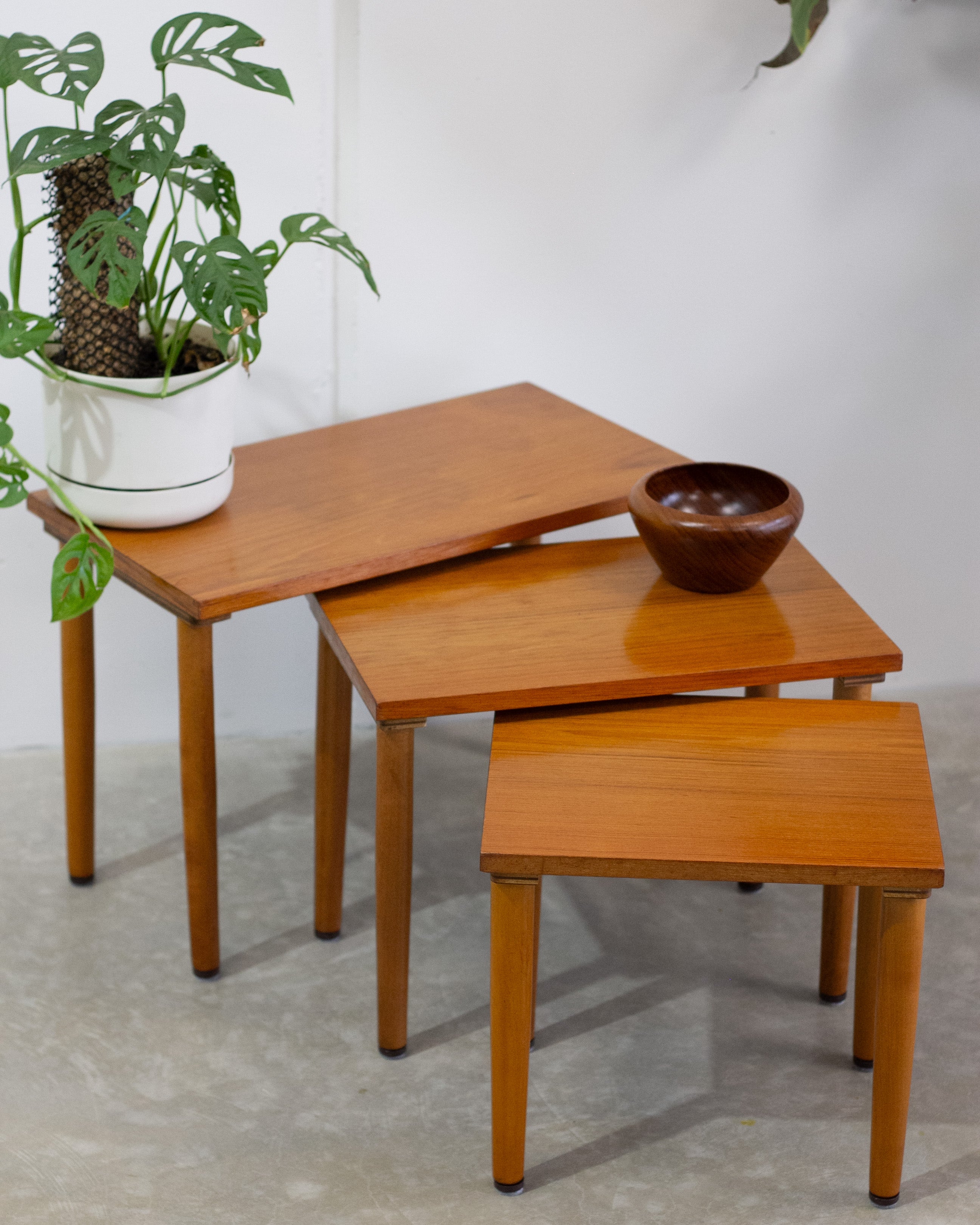 Teak Nesting Side Tables