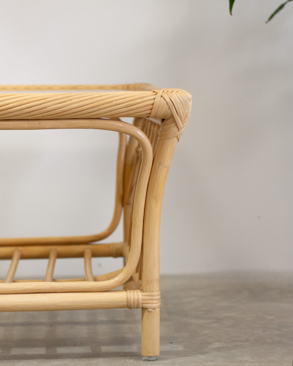 Vintage Rattan Cane Coffee Table