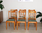 Mid Century Inspired Wavy Dining Chairs x6