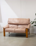 Mid Century Tessa 2 Seater Leather Lounge